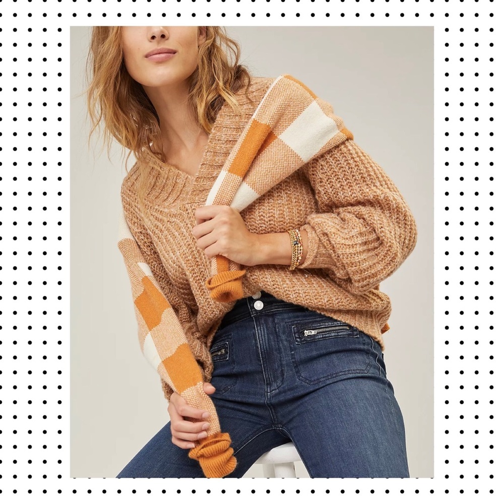 NWT  Anthropologie - Honore Ribbed Sweater XL